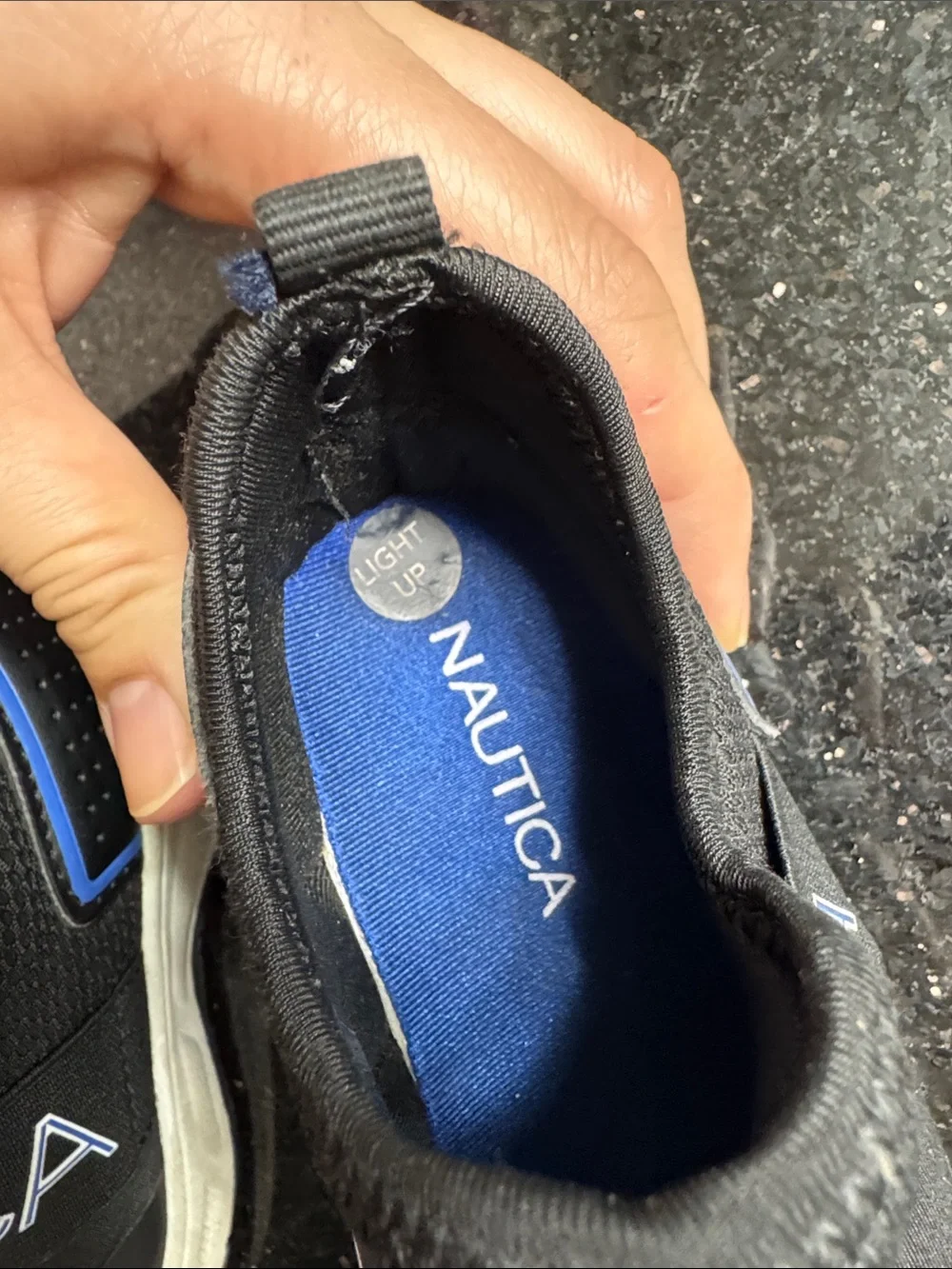 OshKosh B'gosh Black Nautica Slip-On Kids Sneakers